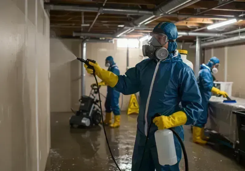 Basement Sanitization and Antimicrobial Treatment process in Montgomery County, VA